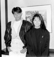 映画「ガラスの中の少女」会見で、吉田栄作と後藤久美子（１９８８年１２月）