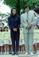 　１９９１年５月、ＮＨＫ大河ドラマ「太平記」のイベントで。後藤久美子と近藤正臣
