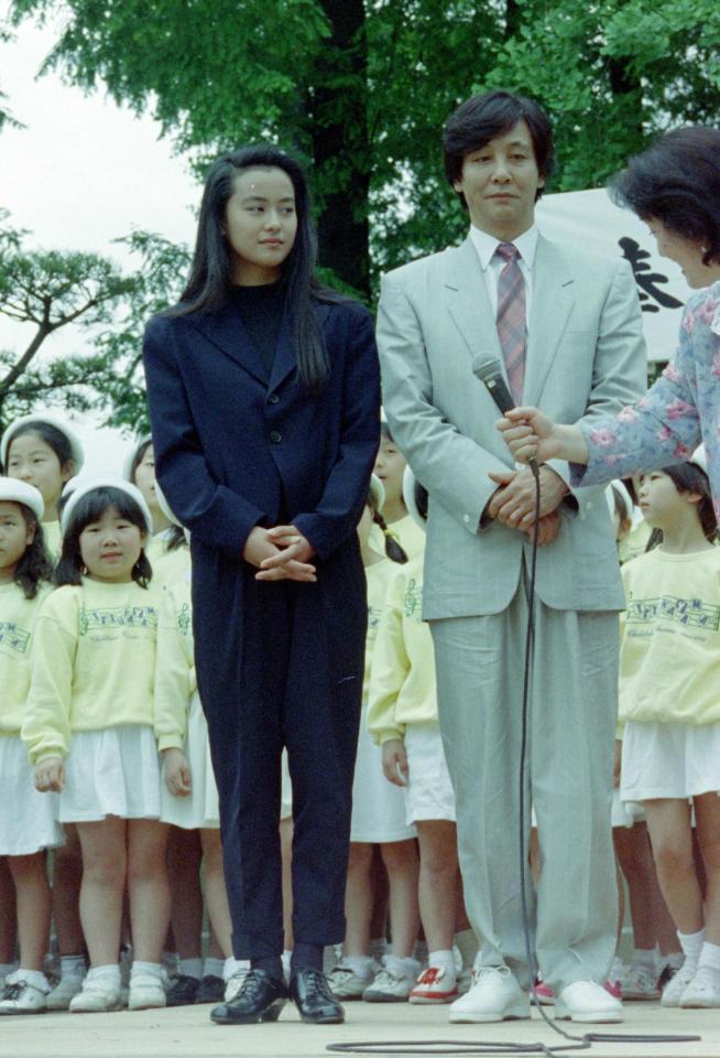 　１９９１年５月、ＮＨＫ大河ドラマ「太平記」のイベントで。後藤久美子と近藤正臣