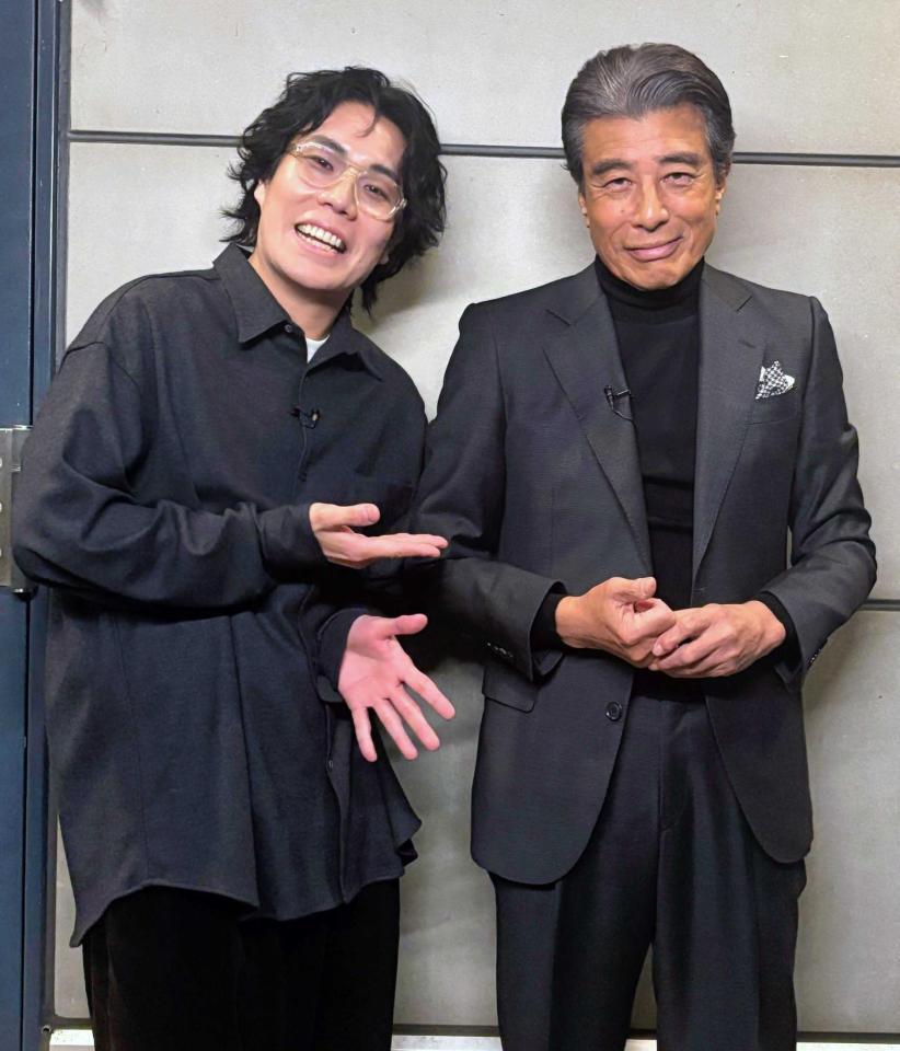 　ＹｏｕＴｕｂｅショートドラマ「ビンビンビーン」と「くるまの助手席」に出演した舘ひろし（右）と高比良くるま