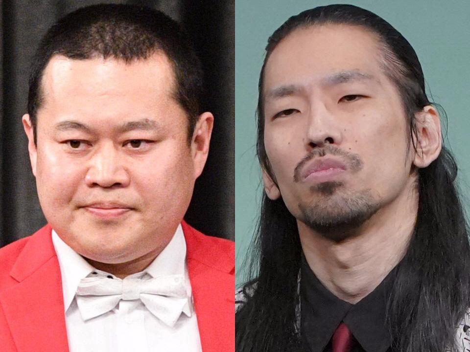 　モグライダー・ともしげ（左）と真空ジェシカ・川北