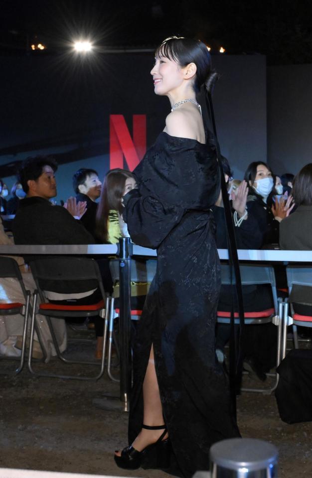 　Ｎｅｔｆｌｉｘシリーズ「イクサガミ」戦神祭に登場した吉岡里帆（撮影・伊藤笙子）