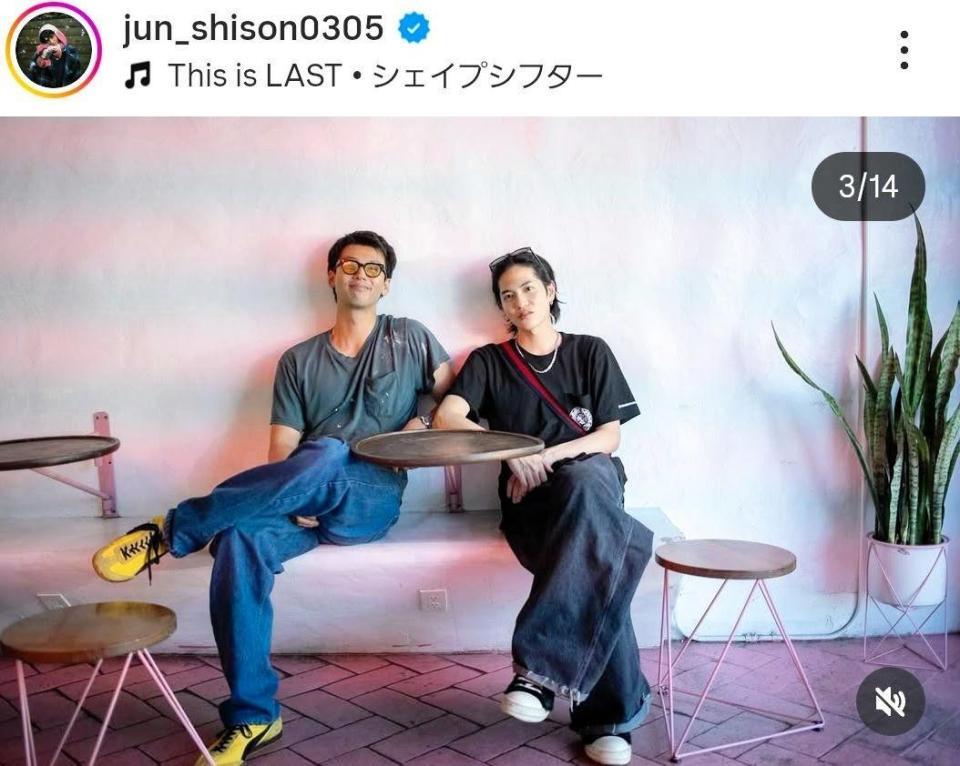 竹内涼真と。志尊淳のインスタグラム＠ｊｕｎ＿ｓｈｉｓｏｎ０３０５より