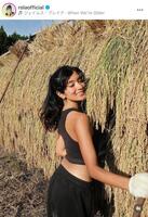 米を収穫するローラのインスタグラム＠ｒｏｌａｏｆｆｉｃｉａｌより