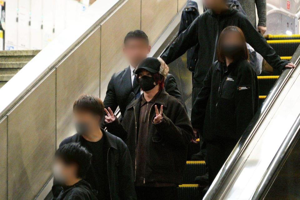 　新大阪駅に到着した大森元貴