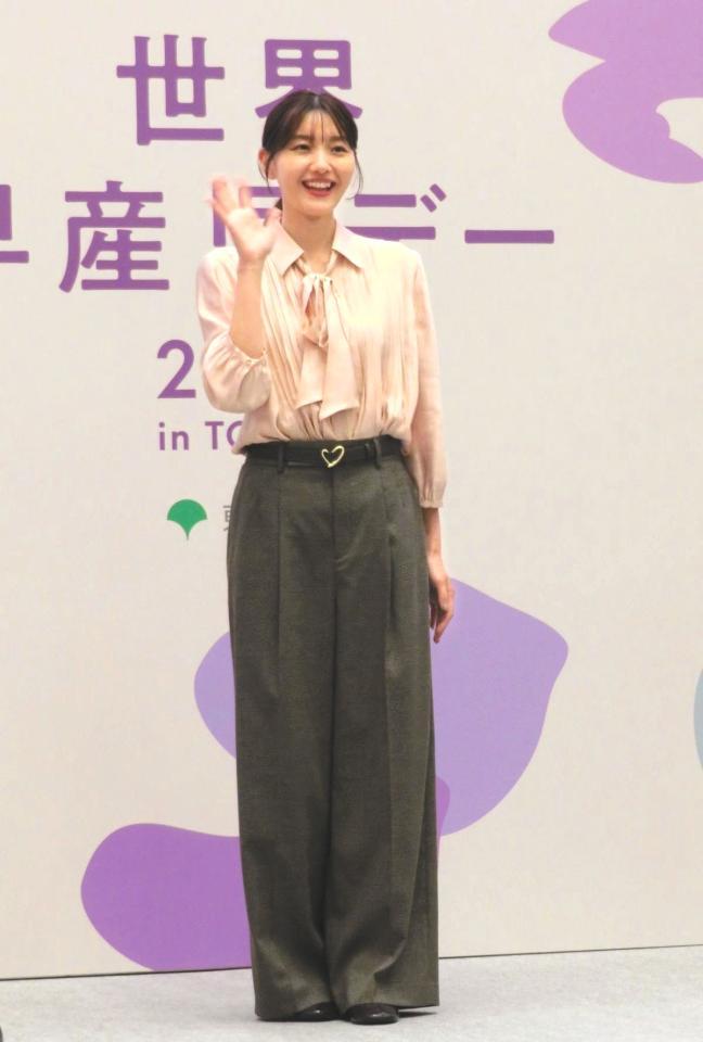 　早産の経験を振り返った静まなみ