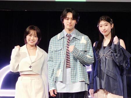 　Ｄｒｅａｍ５として１日限りの復活イベントを行った（左から）大原優乃、高野洸、日比美思