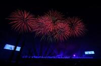 　ＺＯＺＯマリンスタジアムに打ち上がった１３０００発の花火（撮影・伊藤笙子）