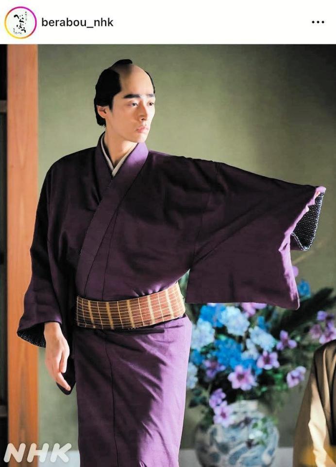 　久々登場の門之助。大河ドラマ「べらぼう～蔦重栄華乃夢噺～」のインスタグラム＠ｂｅｒａｂｏｕ＿ｎｈｋより