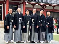 　会見に出席した（左から）中村鶴松、市川染五郎、中村莟玉、中村橋之助、市川男寅、尾上左近