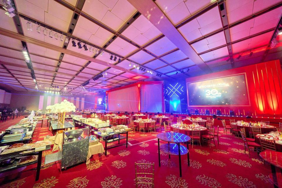 　エクスコムグローバル社３０周年パーティーの会場