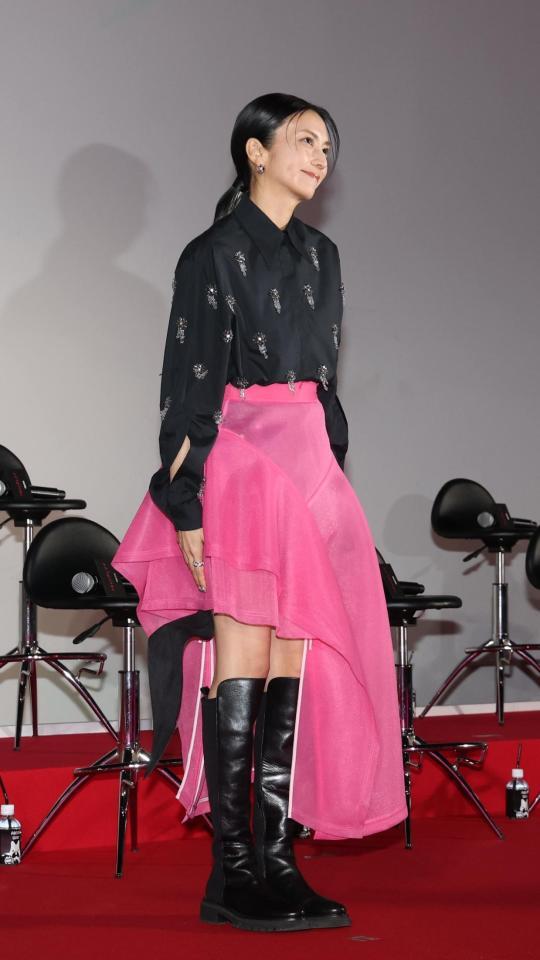 　イベントに登場した柴咲コウ（撮影・佐々木彰尚）