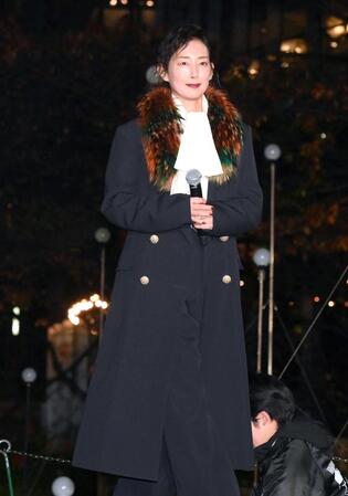 　登壇する木村多江（撮影・堀内翔）