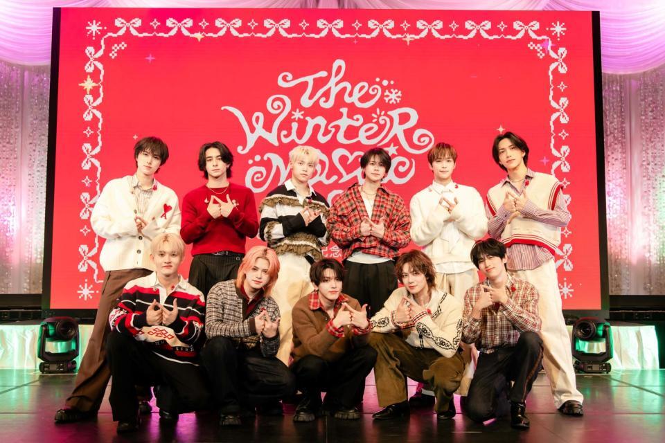 　イベントを開催したＩＮＩの（前列左から）田島将吾、松田迅、高塚大夢、佐野雄大、許豊凡（後列同）尾崎匠海、西洸人、木村柾哉、藤牧京介、後藤威尊、池﨑理人©ＬＡＰＯＮＥ　ＥＮＴＥＲＴＡＩＮＭＥＮＴ