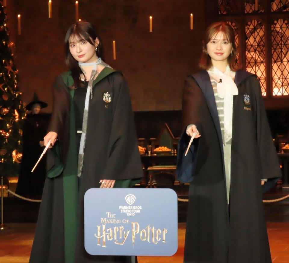 　メイキング・オブ・ハリー・ポッター　スタジオツアー東京　アンバサダーお披露目イベントに登壇した（左から）吉川愛、桜田ひより