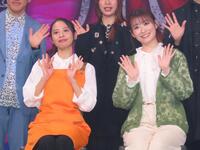 　会見に出席した（左から）屋比久知奈、唯月ふうか