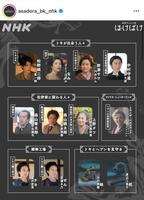 人物紹介図。朝ドラ「ばけばけ」公式インスタグラム＠ａｓａｄｏｒａ＿ｂｋ＿ｎｈｋより