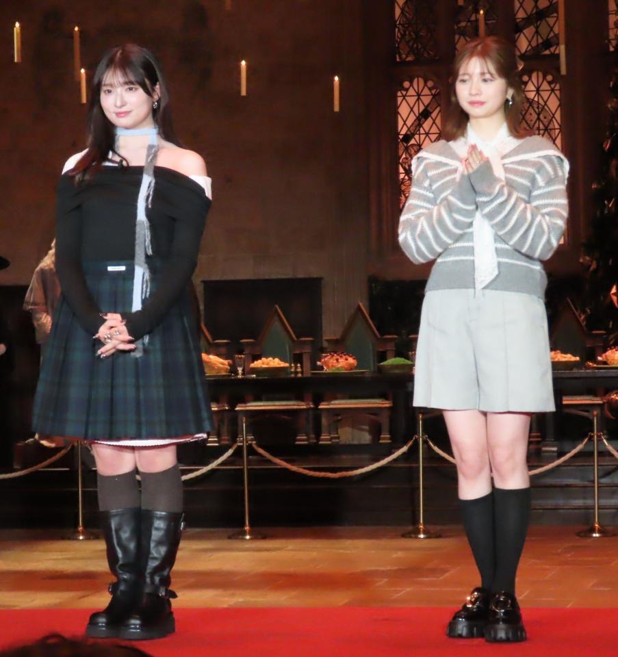 　メイキング・オブ・ハリー・ポッター　スタジオツアー東京　アンバサダーお披露目イベントに登壇した（左から）吉川愛、桜田ひより