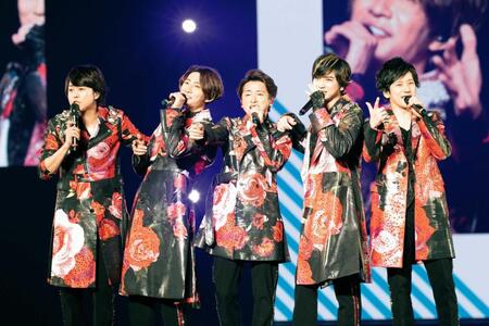 　活動終了を発表した嵐（写真は２０１９年「ＡＲＡＳＨＩ　Ａｎｎｉｖｅｒｓａｒｙ　Ｔｏｕｒ　５×２０」）