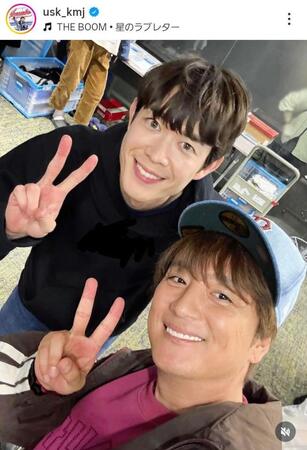 　上地雄輔のインスタグラム＠ｕｓｋ＿ｋｍｊ より