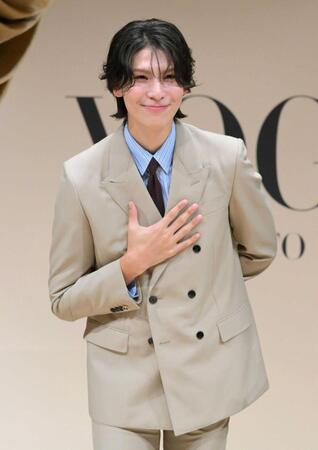 　受賞記者会見に登場したラウール（撮影・伊藤笙子）