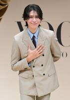 　受賞記者会見に登場したラウール（撮影・伊藤笙子）