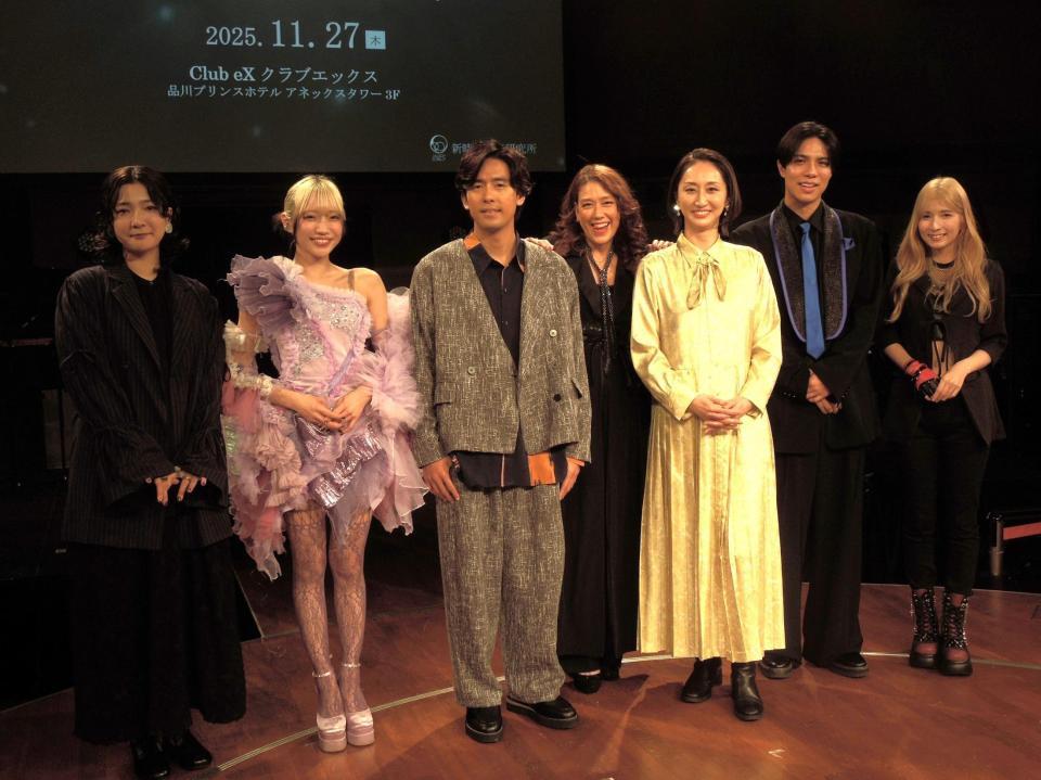 　参加した（左から）烏兎－ｕｔｏ－・ベイ佐藤、ＣｉＯＮ・栞音、Ｋ、ＬｉＬｉＣｏ、Ｍｓ．ＯＯＪＡ、ＭＡＴＳＵＲＩ・柳田優樹、ＭＡＳＫ　ＯＦ　ＧＯＤＤＥＳＳ・Ａｓａｍｉ