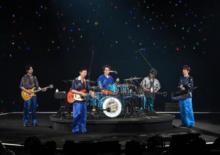 　音楽の聖地・日本武道館でサウンドを響かせるＳＵＰＥＲ　ＥＩＧＨＴ（左から）横山裕、丸山隆平、大倉忠義、安田章大、村上信五（撮影・伊藤笙子）