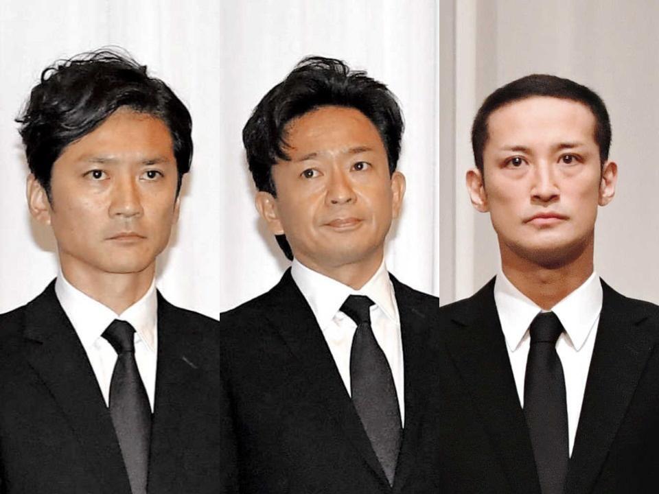 　（左から）国分太一、城島茂、松岡昌宏（２０１８年５月）