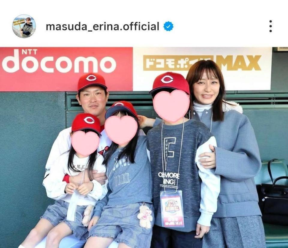 枡田絵理奈アナウンサーのインスタグラム（＠ｍａｓｕｄａ＿ｅｒｉｎａ．ｏｆｆｉｃｉａｌ）から