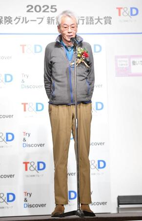 　受賞の喜びを語るガバメントハンター・田澤道弘さん（撮影・開出牧）