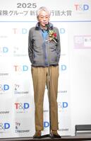 　受賞の喜びを語るガバメントハンター・田澤道弘さん（撮影・開出牧）