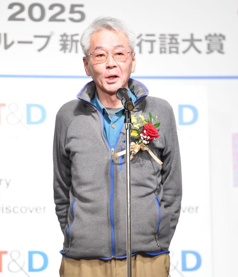 　受賞の喜びを語るガバメントハンター・田澤道弘さん（撮影・開出牧）