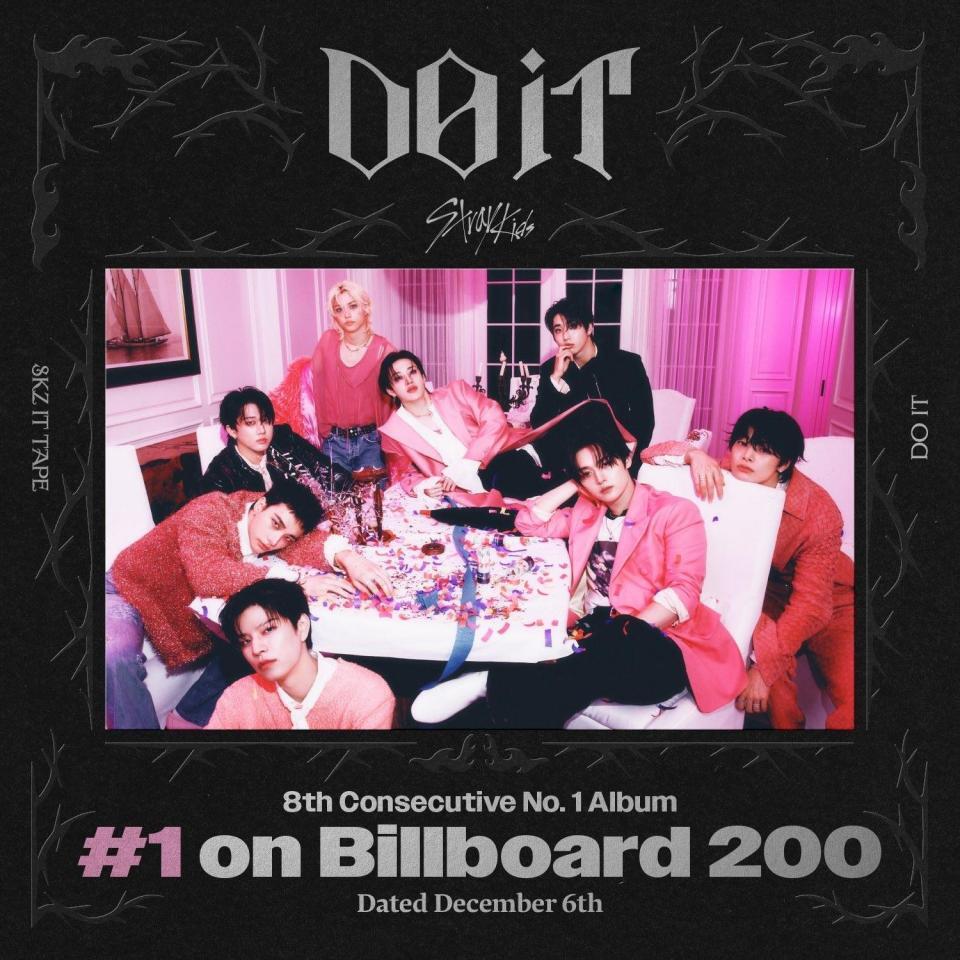 　Ｓｔｒａｙ　Ｋｉｄｓの公式Ｘ＠Ｓｔｒａｙ＿Ｋｉｄｓより　新譜「Ｄｏ　ＩＴ」がビルボード２００で初登場１位を獲得