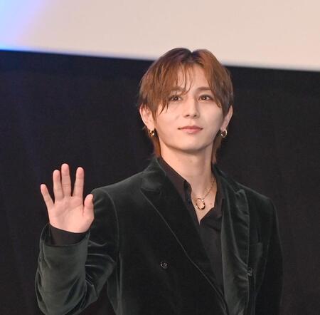 　舞台あいさつに登場した山田涼介（撮影・園田高夫）