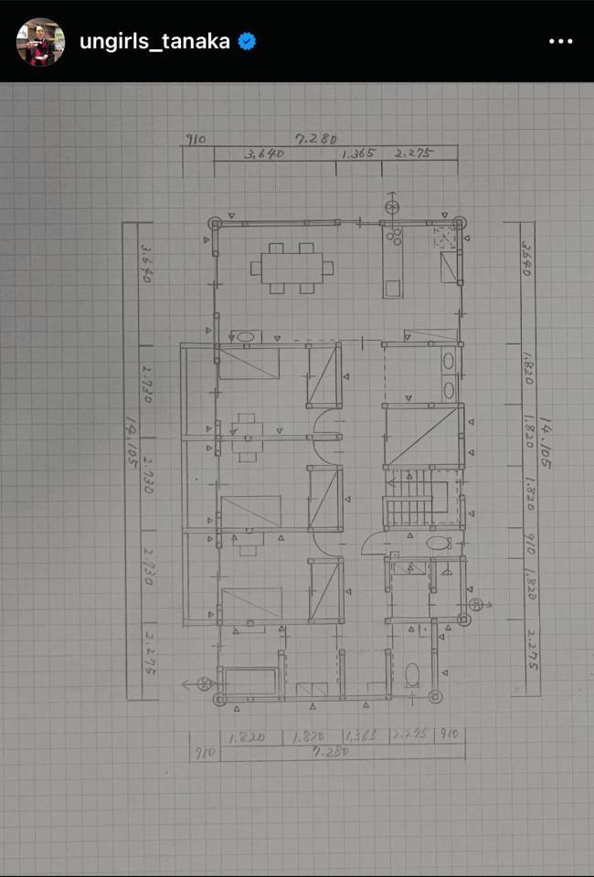 アンガールズ・田中のインスタグラム＠ｕｎｇｉｒｌｓ＿ｔａｎａｋａから