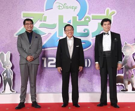 　（左から）三宅健太、梅沢富美男、高嶋政宏（撮影・園田高夫）