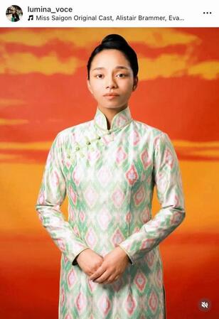 　キム役で圧巻のパフォーマンスを見せたルミーナ。インスタグラム＠ｌｕｍｉｎａ＿ｖｏｃｅより