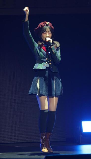 　「永遠プレッシャー」で登場する島崎遥香（撮影・西岡正）