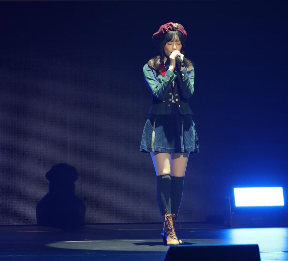 　「永遠プレッシャー」で登場する島崎遥香（撮影・西岡正）