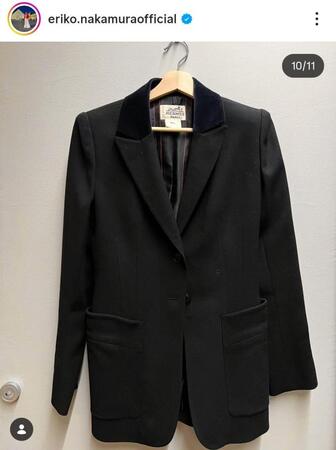 　３０年前のエルメス。中村江里子のインスタグラム＠ｅｒｉｋｏ．ｎａｋａｍｕｒａｏｆｆｉｃｉａｌより 