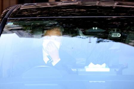 　清水尋也被告を乗せたと思われる車両（撮影・佐々木彰尚）