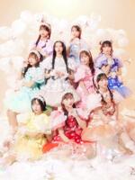 　「ＭＯＲＥ　ＳＴＡＲ」の（前列左から）笹原なな花、山本るしあ、新井心菜（中列左から）鈴木花梨、中山こはく、森田あみ、遠藤まりん、（後列左から）萩田そら、高梨ゆな