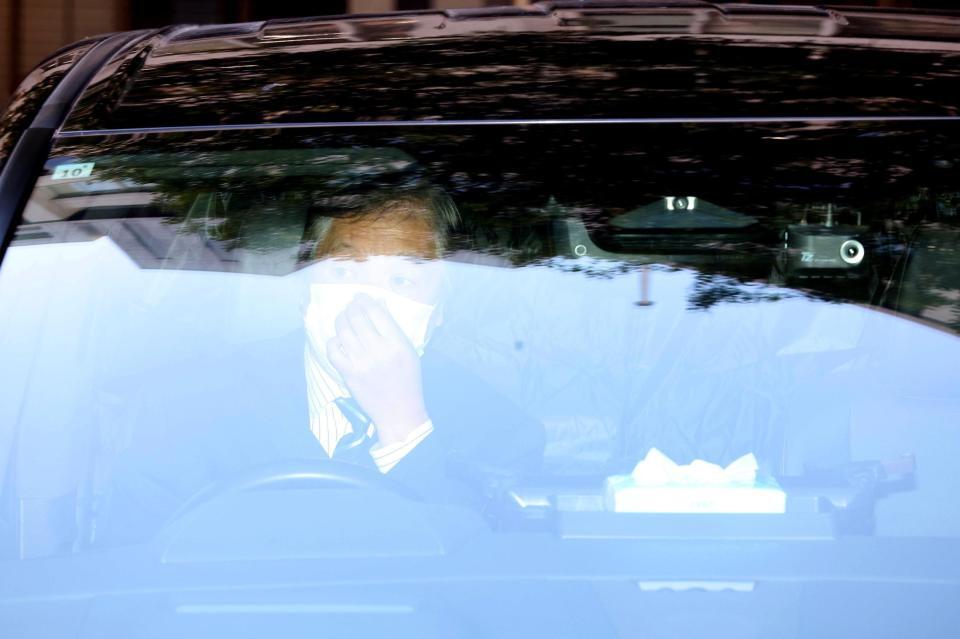 　清水尋也被告を乗せたと思われる車両（撮影・佐々木彰尚）