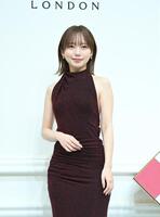 　イベントでポーズをとる齊藤京子（撮影・開出牧）