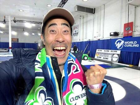 　フォルティウスが五輪出場を決めた瞬間を現地で見届けたなすび（なすびのＸ＠ｈａｍａｔｓｕｔｏｍｏａｋｉから）