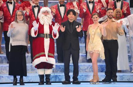 　応援アンバサダーとして登場した増田貴久（中央）＝撮影・伊藤笙子