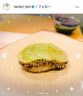 　平愛梨のインスタグラム＠harikiri_tairiより