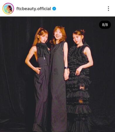 娘２人と。君島十和子さんのインスタグラム＠ｆｔｃｂｅａｕｔｙ．ｏｆｆｉｃｉａｌ（９月７日付）より