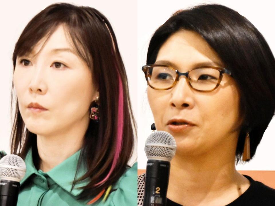 　クワバタオハラの小原正子（左）とくわばたりえ